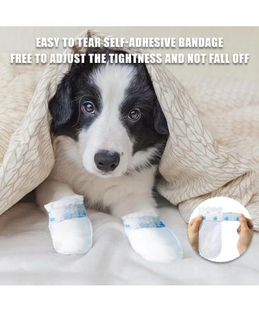 Disposable Dog Socks 20 Pcs Adjustable Disposable Dog Shoes Boots Dirt-Proof Pet Socks Dog Paw Protectors Foot Cover with Self Adhesive Bandage for Outdoor Indoor Walking (Small) - Buy Online on GoSupps.com