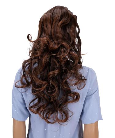 CAISHA Half Wig - Voluminous Long Wavy Brown Fashion Wig for Cosplay | PH102 #2T30 - Buy Online on GoSupps.com
