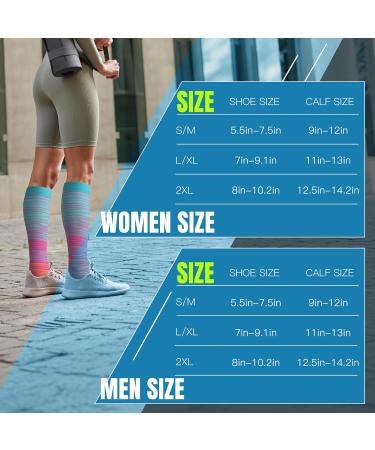 Open Toe Compression Socks for Men & Women - 3 Pairs 20-30 mmHg Knee High Stockings for Circulation Support - Large/X-Large A-Light - Buy Online on GoSupps.com