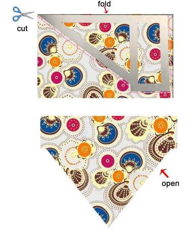 Piaolgyi Dog Bandana Sewing Template Set for Small/Medium/Large Dogs - DIY Craft Pattern for Dog Scarf - Reversible Design - Buy Online on GoSupps.com