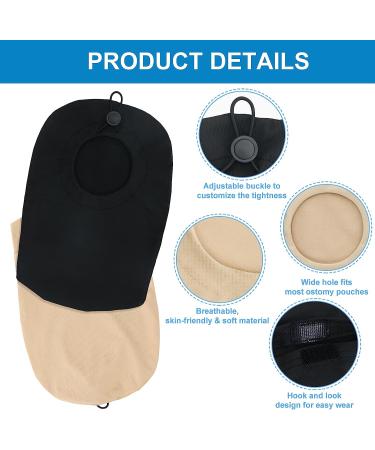 2Pcs Stretchy Colostomy Bag Covers with Round Opening - Lightweight Ostomy Bag Protectors - Buy Online on GoSupps.com
