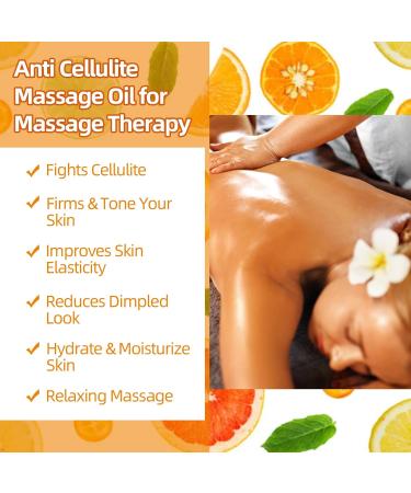 Anti Cellulite Massage Oil - Skin Tightening & Firming Treatment for Thighs & Butt | Moisturizing Body Oil for Cellulite Removal - Buy Online on GoSupps.com
