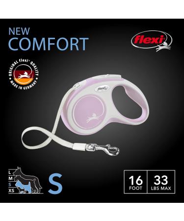 Flexi New Comfort Dog Leash - Ergonomic & Durable for Small Dogs up to 15kg | 4.8m Pink - Ideal for Comfortable Walks - Buy Online on GoSupps.com
