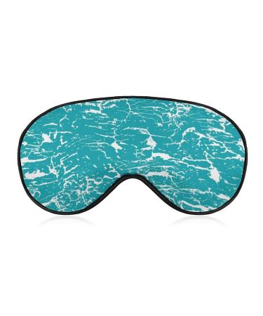 White and Blue Water Swirl Sleep Mask for Women Adjustable Sleeping Eye Shades Cover with Elastic Strap