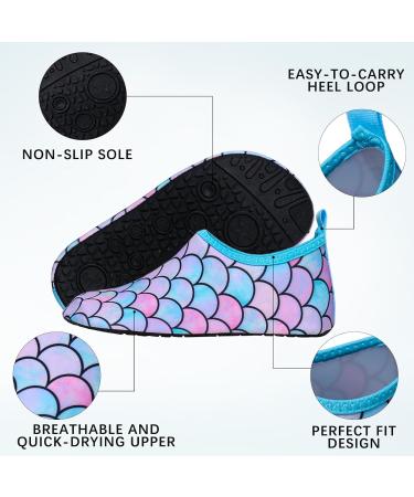 AISPRTS BATESHUHE Kinder Wasserschuhe - Barefoot Beach Shoes for Kids - T2 Fish Scales EU Size 30/31 - Perfect for Swimming & Water Sports - Buy Online on GoSupps.com