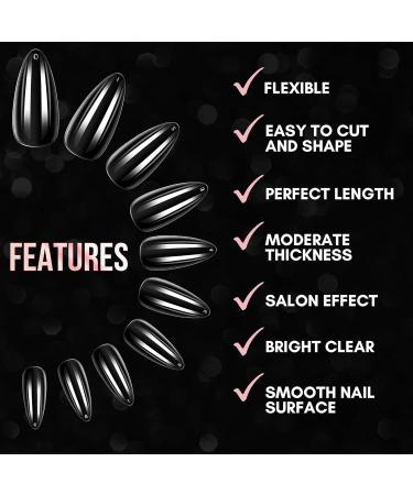 Makartt Stiletto Nail Tips - 500 Pieces Acrylic False Nails Short Stiletto Tips 10 Sizes for Perfect Manicure - Buy Online on GoSupps.com