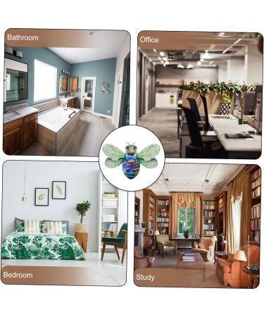 LIFKICH Iron Bee Wall Hanging Decor Bee Wall Decor Home Ornament Bees Wall Art Bees Wall Sculpture Scene Pendant Bees Art Wall Decoration Decorations for Fence Metal Wall Outdoor 19.00X13.00X0.50CM Green - Buy Online on GoSupps.com