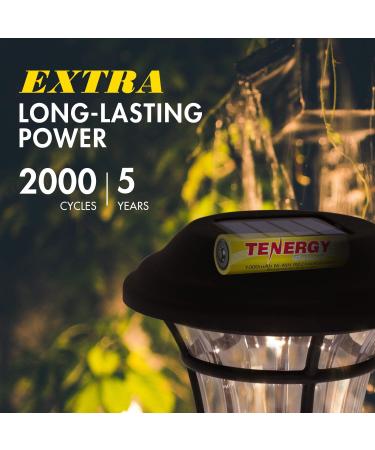Tenergy Solla Rechargeable NiMH AA Batteries - 1000mAh Solar Batteries for Garden Lights 24 Pack UL Certified Anti-Leak Durable Outdoor Performance - Buy Online on GoSupps.com