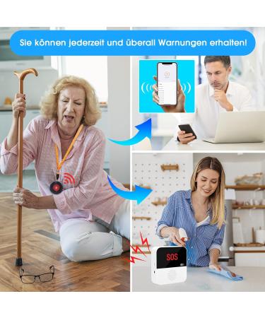 Chunhee WiFi Emergency Button for Seniors - All-in-One Emergency Alert System with Arm Band & Receiver - Ideal for Disabled and Elderly Patients - Buy Online on GoSupps.com