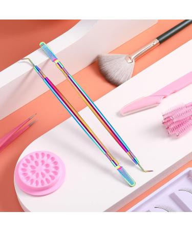 2-Piece Stainless Steel Eyelash Lift Perm Tool Set with Comb - Multi Color | Eyelash & Eyebrow Perming, Tinting, Curling Extensions Supplies - Buy Online on GoSupps.com