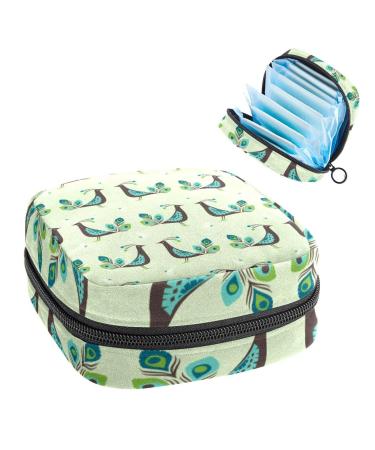 Women's bonds Storage bags Stillpad Halter Pfau seamless pattern portable period kit pocket feminine product bag for women girls color3