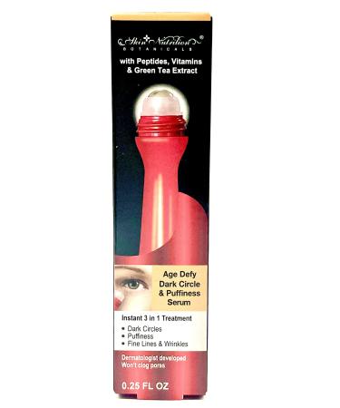 Eye Serum Roller Ball Massage with Peptides Vitamins and Green Tea Extract