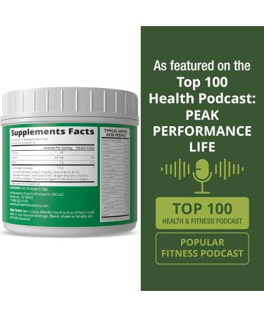 Peak Performance All 5 Multi-Collagen Protein Powder Peptides Multi-Collagen Contains All Types I II III V X. Keto Paleo Friendly with Hydrolyzed Bovine Marine Chicken Bone Broth Collagens - Buy Online on GoSupps.com
