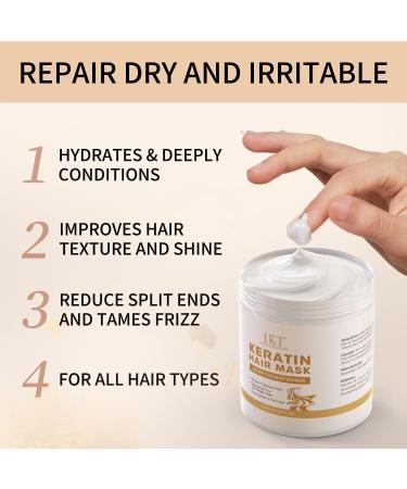 PassRose Keratin hair mask supercharged hydration and hair masks for dry damaged hair 250 ml protection against breakage and damage - Buy Online on GoSupps.com