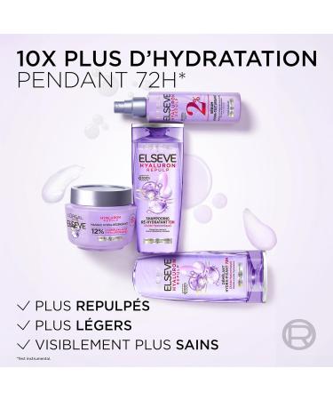 L'Or al Paris - Hair Care Routine for Dehydrated Hair - 72H Hydration - With Hyaluronic Acid - 3 Products - Shampoo Serum & - Buy Online on GoSupps.com