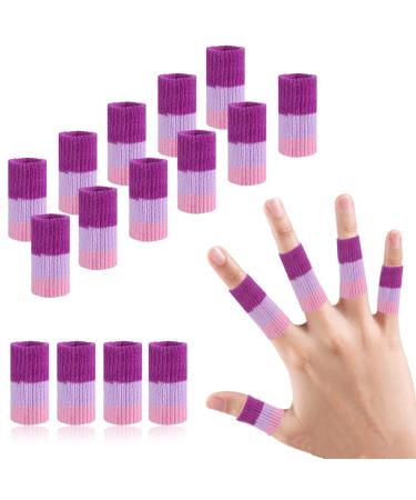 Ednyzakrn 20 pieces finger protection in the event of injury finger bandage finger bandage stretchable fingerfash for trigger finger arthritis swelling basketball finger protection unit size purple pink 20