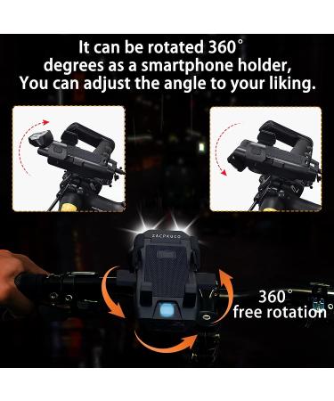 3-in-1 Bike Light Set with Phone Mount - USB Rechargeable LED Headlight and Taillight for All Bicycles | 360 Rotation, 3 Modes, Power Bank - Easy to Install - Buy Online on GoSupps.com
