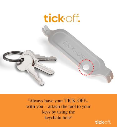 tick-off Patented Tick Tweezers Human Double-Sided Tick Tweezers for Dogs Cats Horses Tick Remover with 2 Tick Hooks and Ergonomic Handle Clinically Tested Single Pack White - Buy Online on GoSupps.com