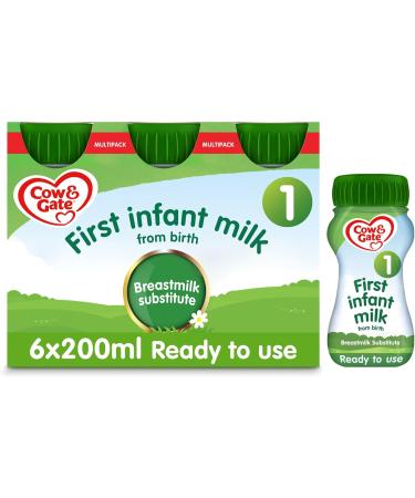 Cow & Gate 1 First Infant Baby Milk - Pack of 18 - 200ml - Buy Online on GoSupps.com