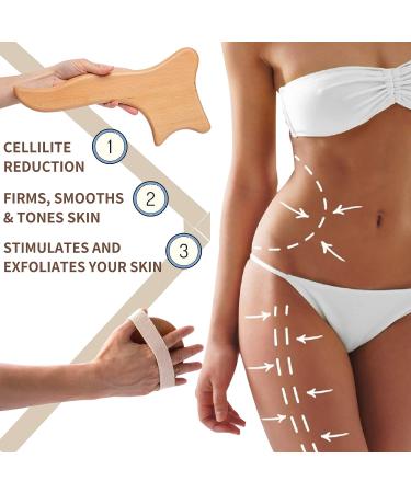 2 in 1 Wood Lymphatic Drainage Dry Brush Massage Tools Kit - Wooden Therapy Paddle for Body - Maderoterapia Kit - Shower Brush for Cellulite - Best Body Brushing Tool - Buy Online on GoSupps.com