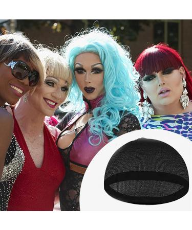 Kaoness Wig Caps - 4 Pieces Nylon Stretchy Caps in Naked Beige & Black | Breathable Elastic Hair Network for Rehearsals & Everyday Use - Buy Online on GoSupps.com