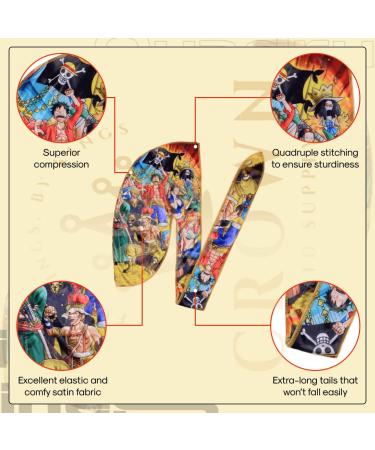 Kings Crown Limited Supply Anime Design Silky Durag with Long Tails - Satin Fabric - Buy Online on GoSupps.com