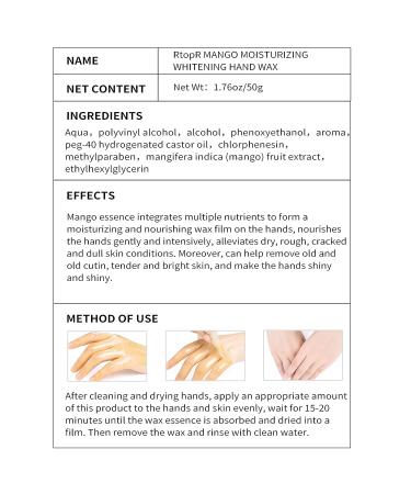 50g Mango Hand Mask - Moisturizing, Exfoliating, & Anti-Aging Hand Treatment - Buy Online on GoSupps.com
