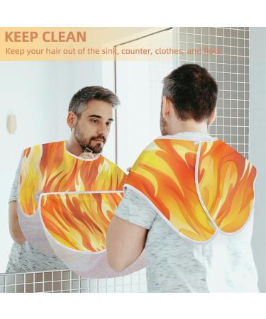 Abstract Flame Beard Bib Apron - Best Beard Hair Catcher for Men | Perfect Gift for Dad Husband | Father's Day Anniversary Christmas - Buy Online on GoSupps.com