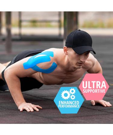 Medpride Kinesiology Tape - 4 Rolls Latex-Free Athletic Tape for Pain Relief - 2 x 16.4 Feet per Roll - Buy Online on GoSupps.com