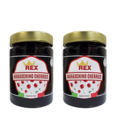 REX Gourmet Cocktail Italian Maraschino Cherries, 14.1 Ounce (Pack of 2) - Buy Online on GoSupps.com
