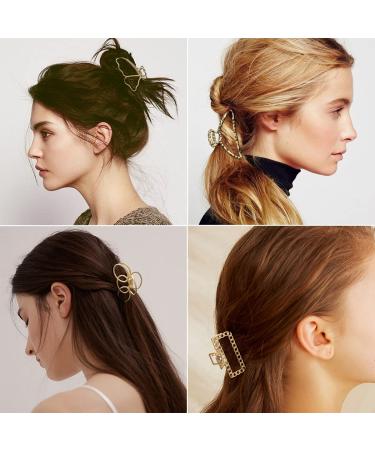 Medium Gold Butterfly Hair Claws 5-Pack - Pretty Leopard Print Jaw Claws for Women - Gift for Her - 5 Count - Buy Online on GoSupps.com