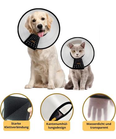 Premium Dog & Cat Protective Collar - Leak & Paw Protection | 3 Sizes (M) - Up to 41cm Neck - Buy Online on GoSupps.com