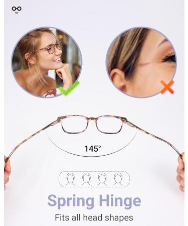 5-Pack Reading Glasses for Women - Durable Spring Hinges Blue Light Protection Multicolor Readers 0.0 x - Shop Now - Buy Online on GoSupps.com