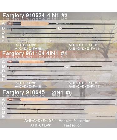 Maximcatch Farglory Nymph Rod 4 in 1 - Euro & Czech Nymphing AAA Cork Handle #3 #4 #5 - Versatile Fly Rod for Ultimate Fishing Experience - Buy Online on GoSupps.com