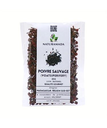 Naturamada Wild Voatsiperifery Pepper from Madagascar Whole Grains | Natural spice with woody and floral aromas | 100% pure no additives Naturamada (50 g)