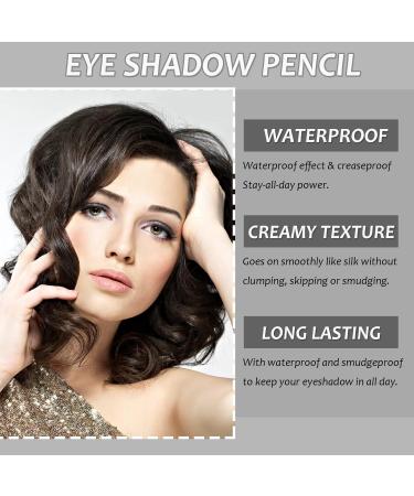 2Pcs Glitter Eyeshadow Stick Set - Long Lasting Waterproof Eye Shadow Pencil in Pearly Grey & Fog Purple - Buy Online on GoSupps.com