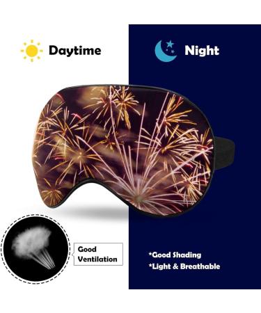 Fireworks Bloom Sleep Mask - Adjustable Strap, Blocks Light for Night Travel - Men & Women - Buy Online on GoSupps.com