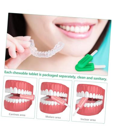 SOESFOUFU 6pcs Silicone Chewies with Grip Handles for Aligner Braces Portable Masseter Muscle Exerciser Original Strawberry Mint Flavors - Buy Online on GoSupps.com