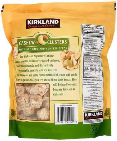 KIRKLAND SIGNATURE Cashew Clusters - 32 Ounce | Delicious Nutty Treats - Buy Online on GoSupps.com