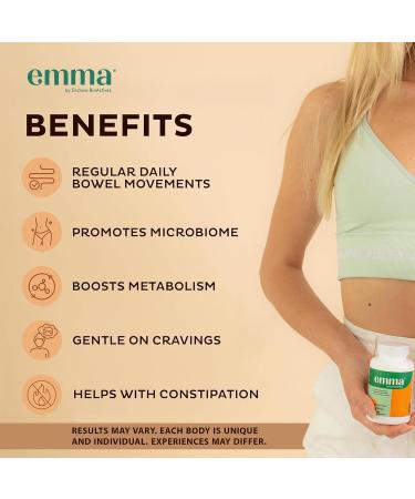 Emma Gut Health Doctors Endorsed Supplement - 60 Capsules - Relief from Gas and Bloating Repairs Leaky Gut with Magnesium Berberine Vitamin D Quercetin & More - Gut Health & Colon Cleanse Formula 60 Count (Pack of 1) - Buy Online on GoSupps.com