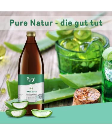  TASTY POTT Tasty Pott Organic Aloe Vera Direct Juice | Aloverose | Natural Dead Plant Juice | Vegan Nutrition | Vitamin Rich | Fruit Juice | In a 1000ml Glass Bottle (3 - Buy Online on GoSupps.com