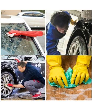 MIN-XL Waterproof Cleaning Glove, Oil-Resistant, 45CM, Red - Ideal for Kitchen, Clothes Washing, Household Cleaning, Dishwashing, Car Wash, Indoor/Outdoor Cleaning & Pet Care - Buy Online on GoSupps.com