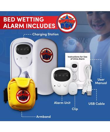 Captain Dry Wireless Bedwetting Alarm for Kids - Loud Sound, Armband Included - Clinically Proven System for Deep Sleepers Boys and Girls - Buy Online on GoSupps.com
