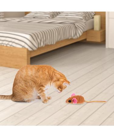 VILLCASE 12PCS Cat Toy Mouse-Elastic Rope Mouse Toy Cat Teaser Mouse Toy Creative Pet Cat Teeth Grinding Chew Toys for Small Medium Large Cat (Random Color) Assorted Color 12PCS 12X3.5cm - Buy Online on GoSupps.com