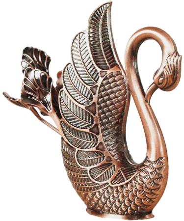 Lencyotool Swan Fork Holder Set - Rustproof Alloy Decorative Utensils for Birthdays Weddings & Parties - 7 Red Antique Fork Holders - Buy Online on GoSupps.com