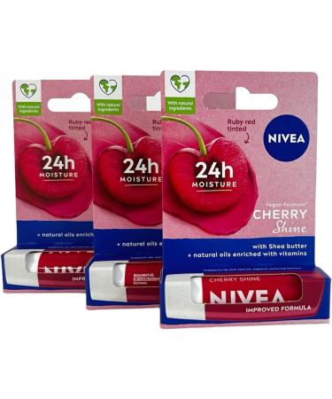  NIVEA Nivea Lipcare Cherry Lip Balm 4.8g (pack of 3) - Buy Online on GoSupps.com