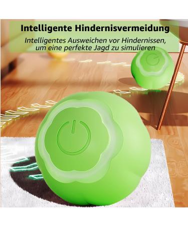 Peticularz Cat Toys - Self-Employment Electrical Powerball 2.0 | Interactive Wloom Intelligence Magic Ball for Cats - Green with Petals - Buy Online on GoSupps.com