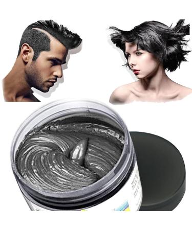 Hair Color Wax Natural Matte Hairstyle Hair Wax for Party Cosplay Halloween Dark Gray-Black - Buy Online on GoSupps.com