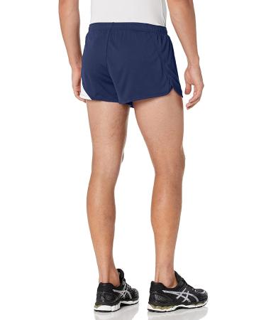 ASICS Men's Break Through 1/2 Split Short - Navy/White (Medium) - Buy Online on GoSupps.com