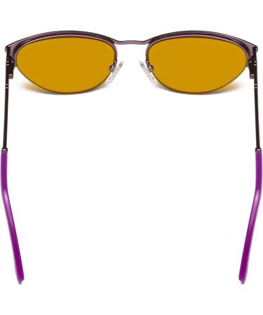 Eyekepper Cat-Eye Computer Gaming Glasses - UV400 Anti-Glare 96.9% Blue Light Blocking Purple Tinted Lens for Women - Sleep Better with Stylish Readers +1.50 Lens - Buy Online on GoSupps.com